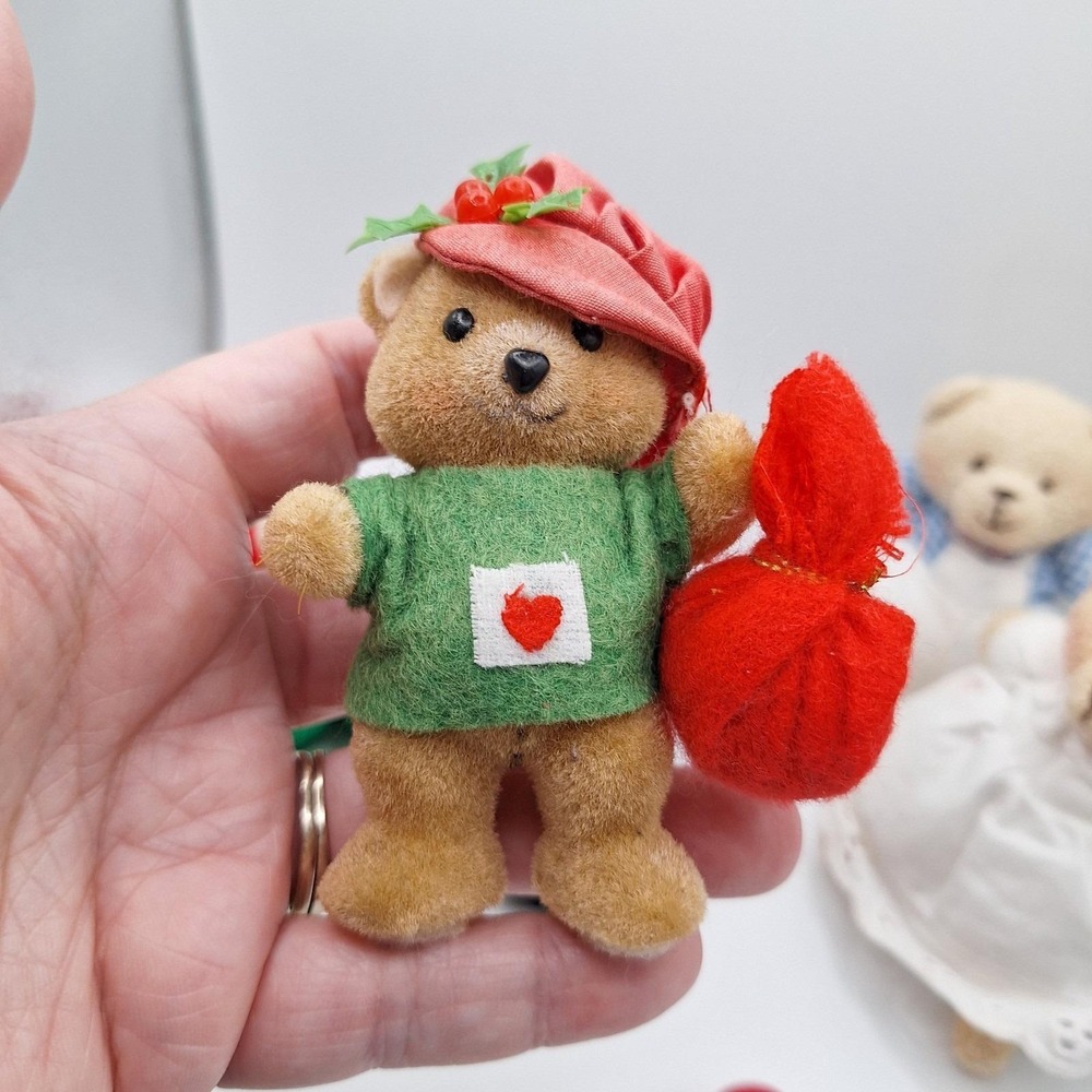Lot of 6 Vintage Ornaments Bears, Horse & Mouse Adorable Some Possible Hand made - Picture 5 of 12